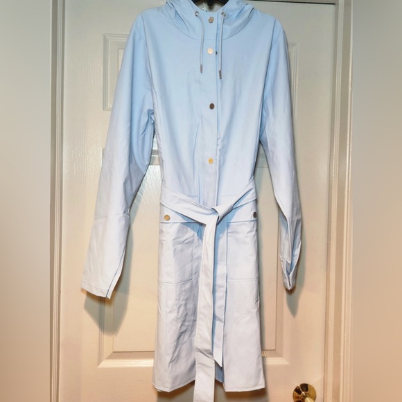 NWOT Rains x Urban Outfitters Women's Waterproof Trench Coat Rain Coat Classic - Picture 5 of 9